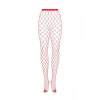Эротические колготы в крупную сетку Obsessive S812 tights red XL/XXL