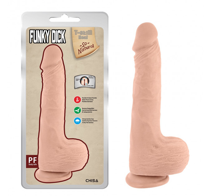 Фаллоимитатор на присоске Chisa T-Skin Fanky Dick 25,5 см