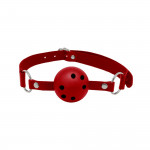 Кляп БДСМ с шариком через который можно дышать Alive Discretion Red красный