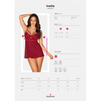 Пеньюар и трусики Obsessive Ivetta S/M