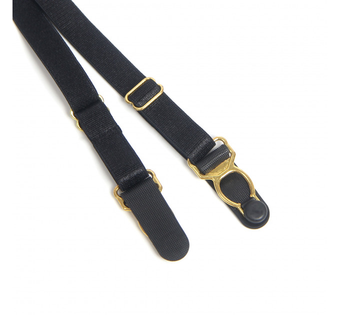 Корсет з підтяжками та підв'язками Star Night на блискавці, чорний, L