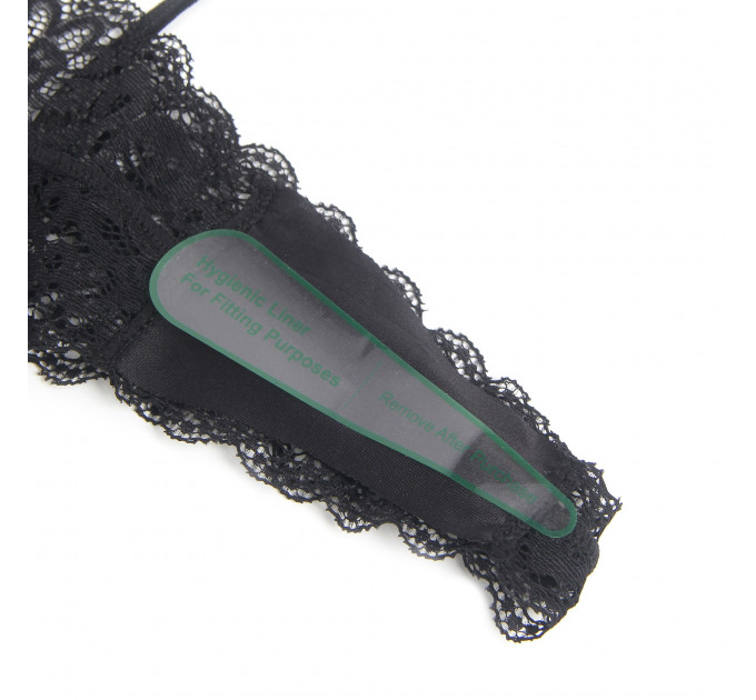 Корсет з підтяжками та підв'язками Star Night на блискавці, чорний, L