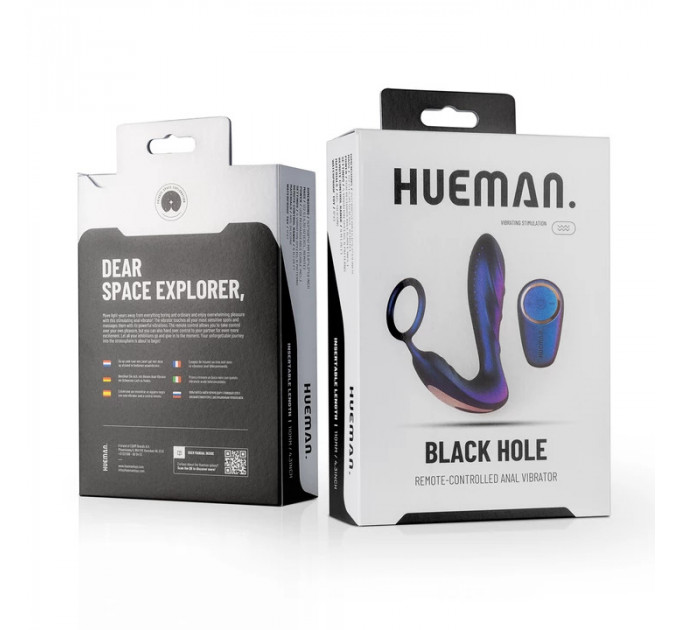 Массажёр простаты Hueman с кольцом для члена, фиолетовый