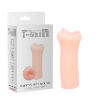 Мастурбатор Рот с язычком без вибрации Chisa T-Skin киберкожа, телесный