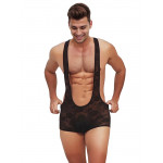 Чоловічий комбінезон-шорти Star Night мереживний, чорний, L