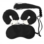 Набір БДСМ DS Fetish маска, наручники, флогер міні, чорний