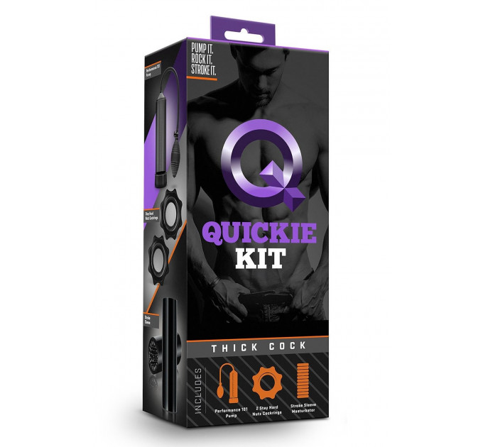 Набір для стимуляції та накачування пеніса Blush Quickie Kit чорний