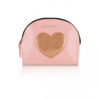 Набор в сумочке вибратор-помадка, перышко и маска Rianne S Essentials Kit d'Amour Roze/Goud