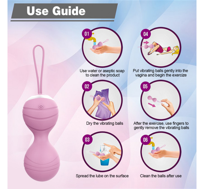 Набор вагинальных виброшариков Every Night Toys Beata, 4 шт, с дистанционным пультом, сиреневый