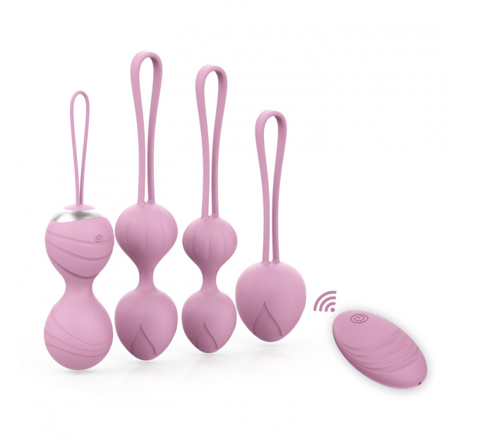 Набор вагинальных виброшариков Every Night Toys Beata, 4 шт, с дистанционным пультом, сиреневый