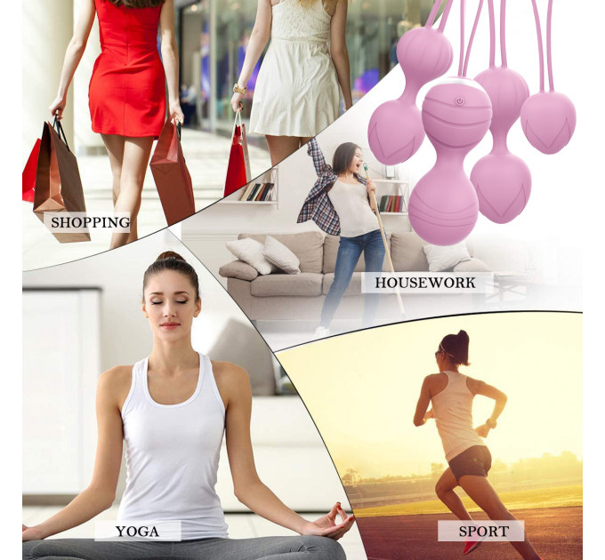 Набор вагинальных виброшариков Every Night Toys Beata, 4 шт, с дистанционным пультом, сиреневый