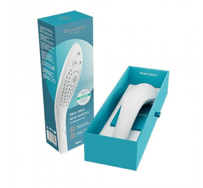 Насадка на душ для мастурбации Womanizer Wave, белая
