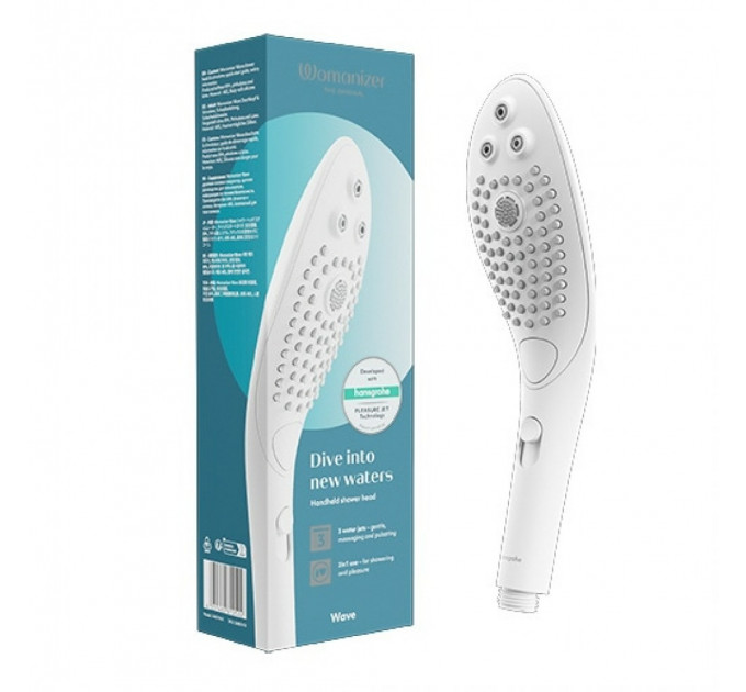 Насадка на душ для мастурбации Womanizer Wave, белая