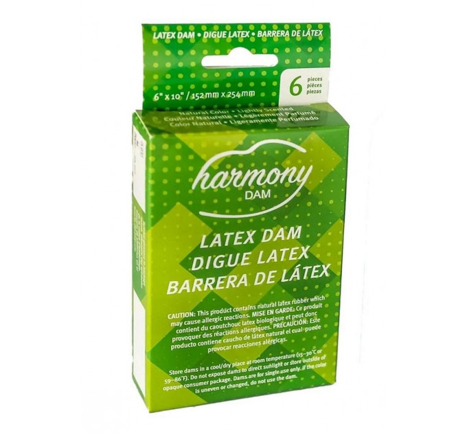 Серветка для орального сексу Harmony з латексу, 6 шт