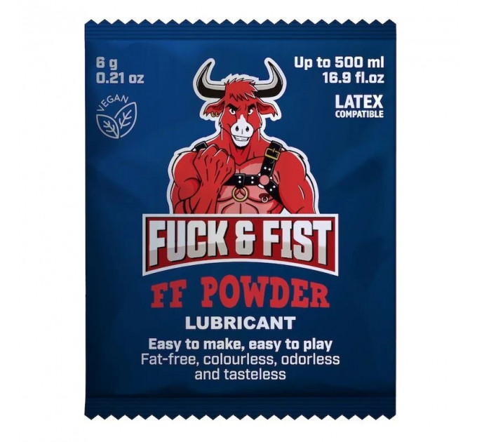 САШЕТ лубрикант порошковый Fuck & Fist FF Powder для приготовления густого геля, 6 г