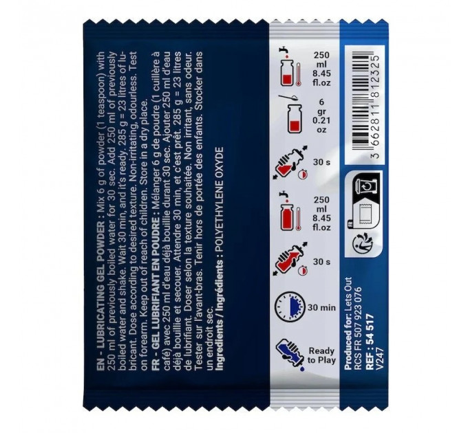 САШЕТ лубрикант порошковый Fuck & Fist FF Powder для приготовления густого геля, 6 г