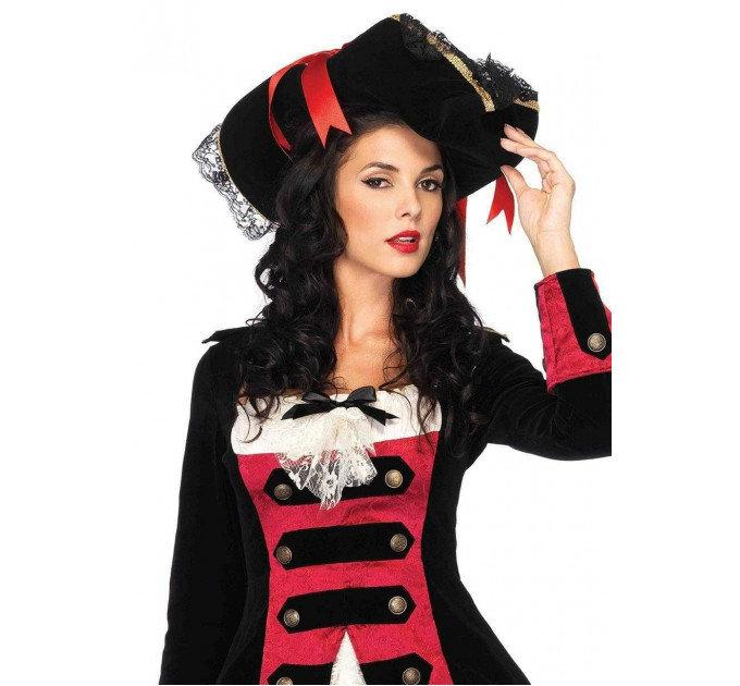 Шляпа пирата женская Swashbuckler Pirate Hat от Leg Avenue, черная
