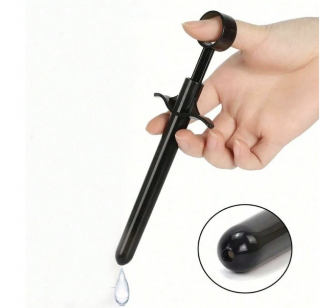 Шприц Roomfun LUBE Launcher для введення мастила чорний, 10 мл