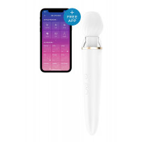 Смарт массажер-микрофон Satisfyer Double Wand-er Connect App белый
