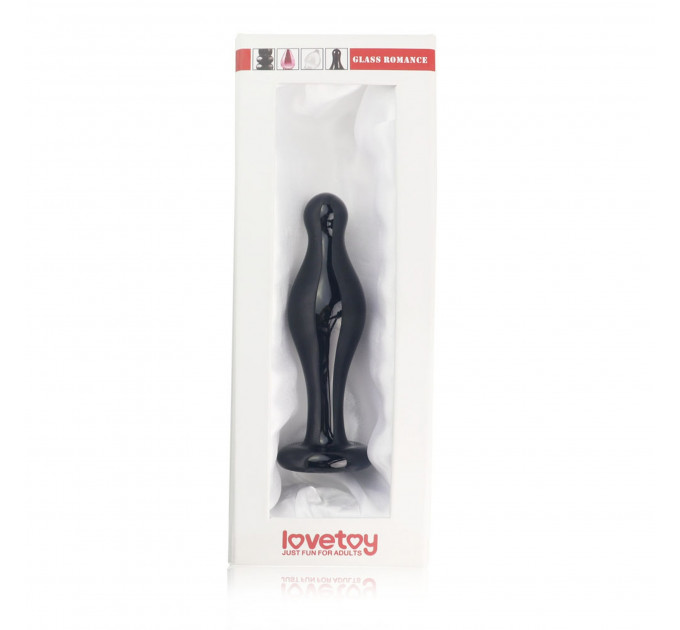 Скляна Анальна пробка 4,5" Glass Romance Black