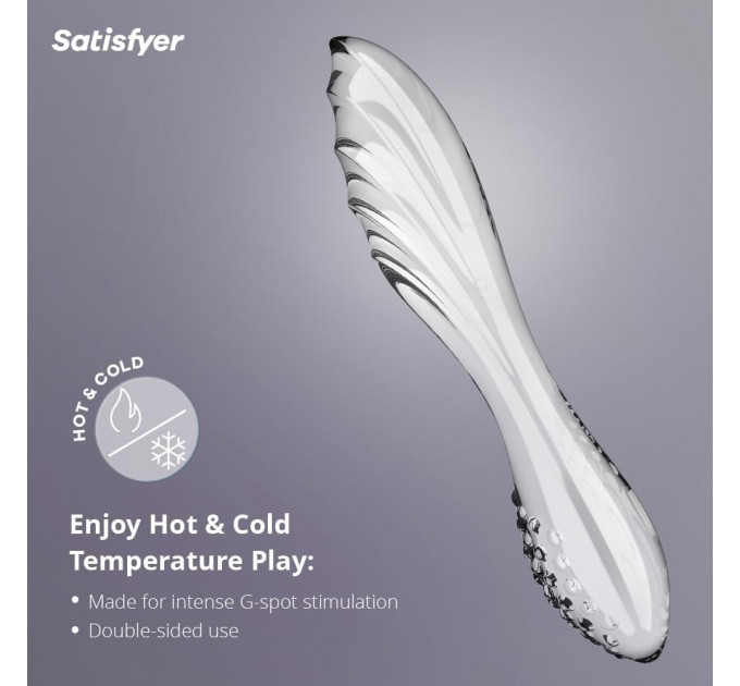 Стеклянный фаллоимитатор Satisfyer Dazzling Crystal 1 Transparent прозрачный