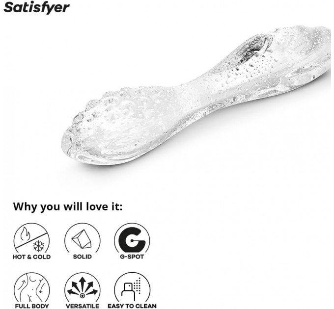 Стеклянный фаллоимитатор Satisfyer Dazzling Crystal 1 Transparent прозрачный