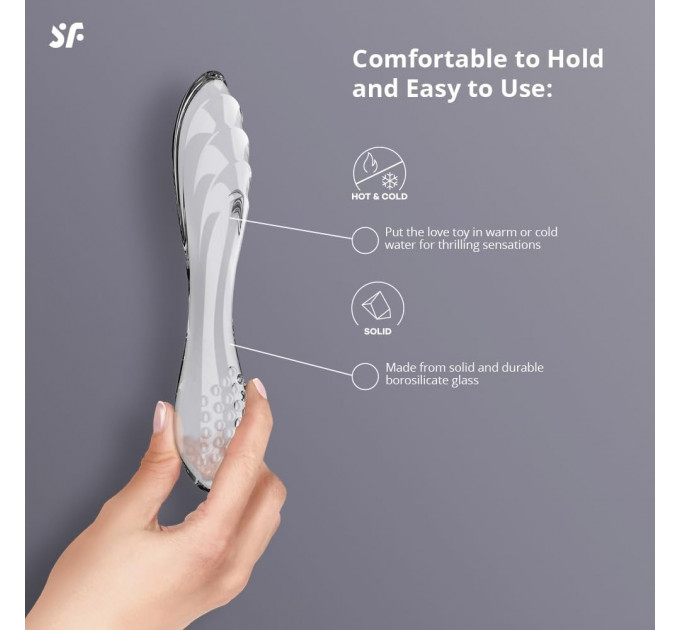 Стеклянный фаллоимитатор Satisfyer Dazzling Crystal 1 Transparent прозрачный