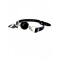 Силіконовий кляп з ланцюжком DS Fetish, M, чорний
