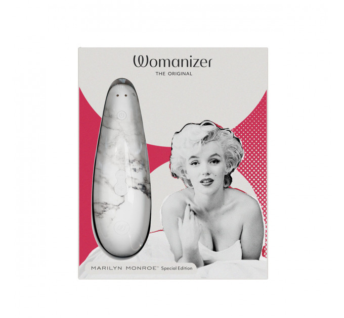 Вакуумный стимулятор клитора Womanizer Marilyn Monroe White Marble
