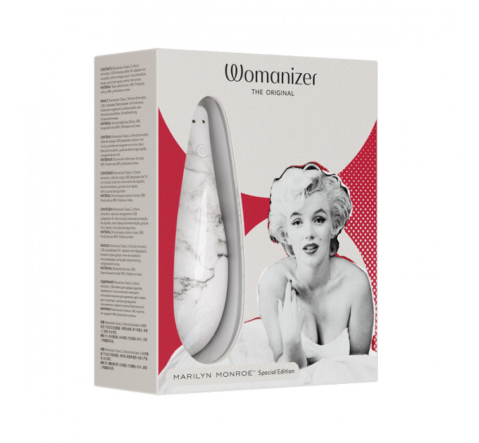 Вакуумный стимулятор клитора Womanizer Marilyn Monroe White Marble