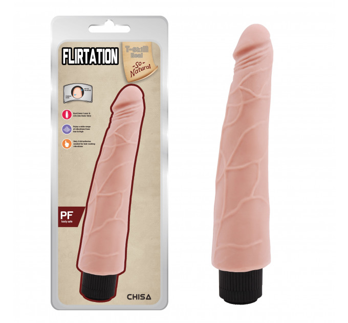 Вибромассажер из киберкожи реалистичный Chisa T-skin ReaL Flirtation, телесный