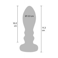 Вібратор анальний Toy Joy Buttocks The Slider сріблястий, L