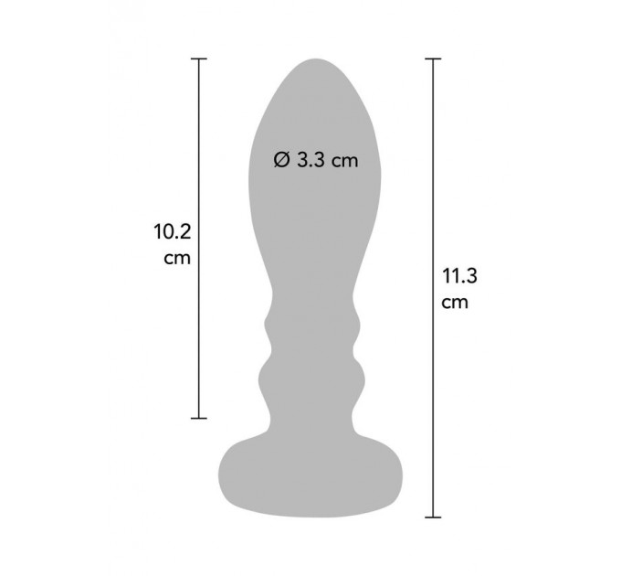 Вібратор анальний Toy Joy Buttocks The Slider сріблястий, L