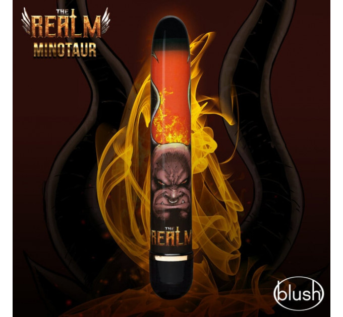 Вибратор Дамский пальчик Blush The Realm Minotaur черно-оранжевый