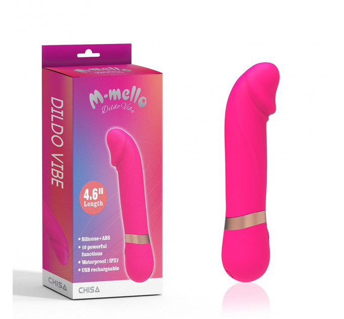 Вібратор-міні із вигнутою головкою Chisa M-Mello Dildo Vibe, рожевий