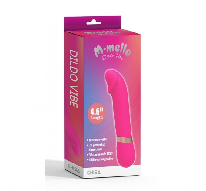 Вібратор-міні із вигнутою головкою Chisa M-Mello Dildo Vibe, рожевий