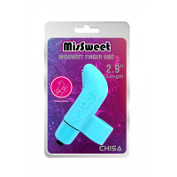 Вібратор на палець із рельєфом Chisa MisSweet Finger Vibe, блакитний