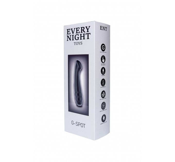 Вибратор с ярко выраженной головкой Every Night Toys для точки G, черный