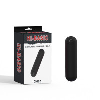 Вибропуля перезаряжаемая с аккумулятором Chisa Hi-Basic Ultra Powerful Rechargeable Bullet, черный