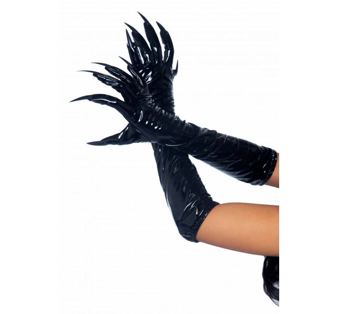 Вінілові рукавички з кігтями Leg Avenue Vinyl claw gloves M