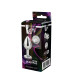 Dt21786 анальна пробка з каменем GLEAMING LOVE SILVER PLUG MEDIUM