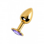 Анальная пробка Loveshop Gold Metal violet ,M