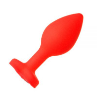 Анальна пробка Red Silicone Heart Red, M