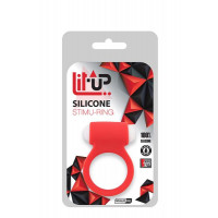 Эрекционное кольцо LIT-UP SILICONE STIMU RING 3, RED