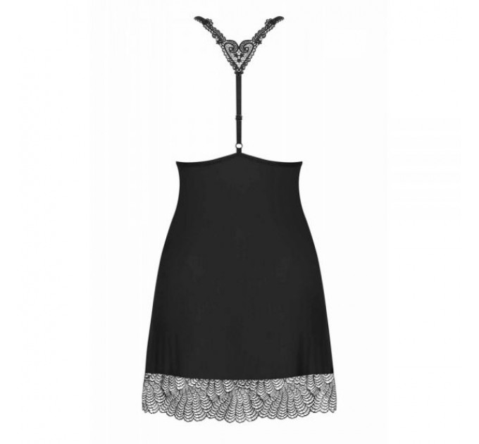 Cорочка Obsessive Chiccanta chemise & thong black L/XL