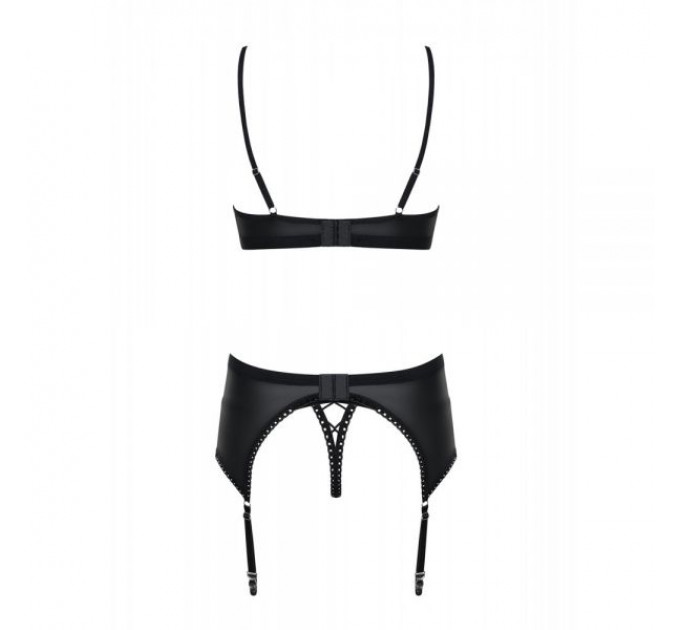 Комплект Obsessive Redella 3-pcs set black S/M