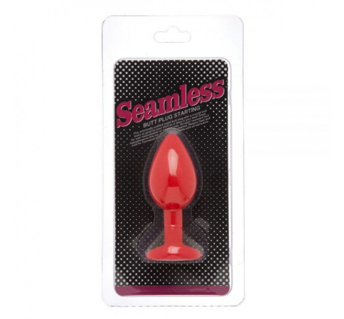 Анальная пробка Red Silicone Heart Red, M