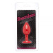 Анальная пробка Red Silicone Heart Red, M