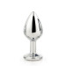 Dt21786 анальна пробка з каменем GLEAMING LOVE SILVER PLUG MEDIUM