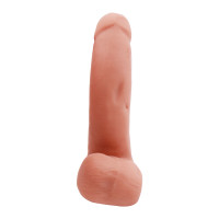 Фалоімітатор з мошонкою на присосці CHISA T-skin ReaL Sex Lure, бежевий